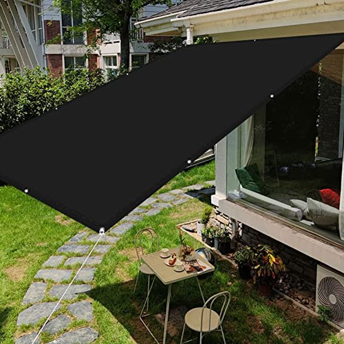 SunSail Wasserdicht Rechteckig 1.2 x 2.8 m Sonnenschutz Netz Outdoor Schattiernetz Reißfest Wetterfest für Patio Hinterhof Rasengarten, Schwarz