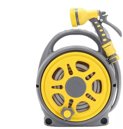 Tubo dell'Acqua da Giardino con Pistola a spruzzo, Carrello avvolgitore per Tubo dell'Acqua, Avvolgitore per Tubo dell'Acqua Retrattile Portatile per Esterni, Carrello avvolgitore per Tubo per l'irr