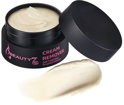 Beauty7 Eyelash Extension Remover Cream Low Irritation and Fast Dissolution for Individual Lash Extensions No Fume