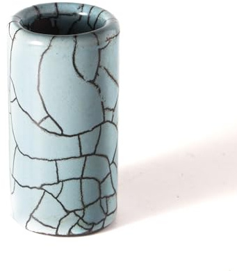 Soft Blue Large – Handmade Ceramic Guitar Slide – Warm Tone, Smooth Feel – Artisan Finish – Made in Small Batches – Soft Blue (Large)