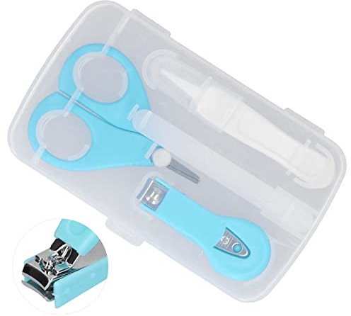 Baby-Nagelknipser, Baby-Nagelset, Baby-Maniküre-Set, 3-in-1-Baby-Nagelpflegeset, Baby-Fingernagelknipser, Säuglings-Nagelknipser für Säuglings-Maniküre-Pediküre (BLUE)