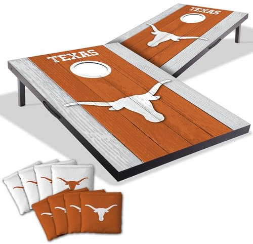 YouTheFan NCAA Texas Longhorns tragbares Cornhole-Spiel mit Logotaschen, 60 x 90 cm