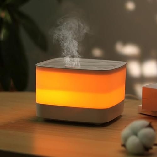 HpLive Difusor de aroma, 800 ml, humidificador automático con mando a distancia, gran difusor de aceite aromático para el hogar con luz cálida (blanco)