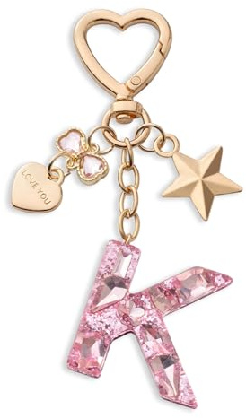 CHUQING Schlüsselanhänger Buchstabe Mädchen Keychain Glitzer | Glitzernder Buchstaben Schlüsselanhänger mit Anfangsbuchstaben für Mädchen und Damen,persönliches Accessoire Geschenk.