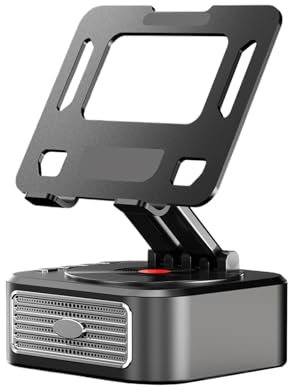 Desk Phone Speaker Stand, Phone Stand with Speaker - Foldable Phone Holder with Wireless Speaker, Slip Anti Slip Base, Stereo Surround Sound, Cool Technology Gadget for All Smartphone Tablets