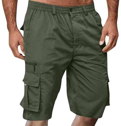MOKBAY Pantaloni Uomo Corti Abbigliamento Taglie Forti con Tasche Pantaloncini da Lavoro Pantaloncini Tuta Promozioni del Giorno Pantaloni Cargo Estivi Corti Tute Bermuda Militari Uomo 4XL
