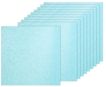 PATIKIL 40 ark havsblå glitterkartong, 30 x 30 cm glitterpapper kartong glänsande klippbok 250 gsm glitterpapper stort skimmer för pyssel scrapbook gör-det-själv konst bröllop fest