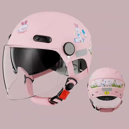 Casco Da Moto Per Bambini, Per Ragazzi E Ragazze, Da 2 A 14 Anni, Casco Da Bici Aperto Per Ciclomotore, Moto Da Cross, Scooter, Go-Kart, Bicicletta, ATV D,46~54cm