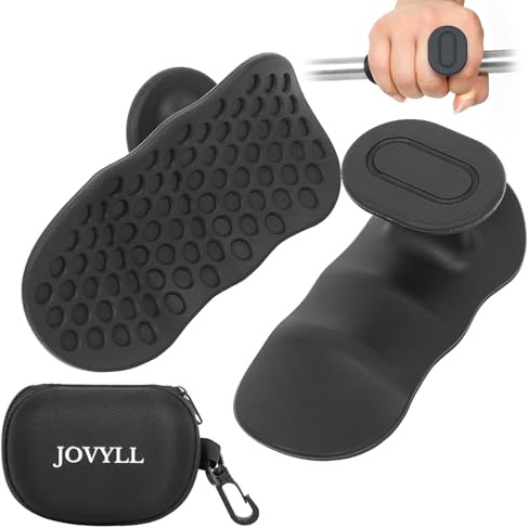 Poignées de gym pour l'haltérophilie, les haltères, les soulevés de terre, les haltères, les haltères - Poignées d'haltérophilie pour homme et femme - Coussinets antidérapants en silicone pour