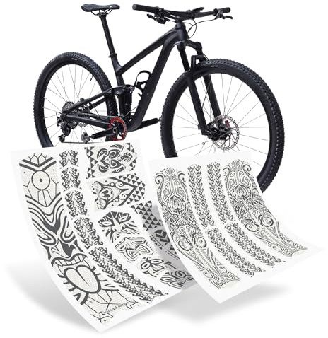 Riesel Design - Tape3000 Fahrrad Schutzfolie für MTB & E-MTB, extra stark | stylische Rahmenschutzfolie in vielen Designs für Ober, Unter - und Sitzrohr, selbstklebend, für Carbonrahmen geeignet