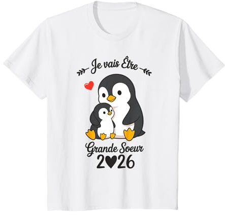 Enfant Future Grande Sœur 2026 Je Vais être Grande Soeur 2026 T-Shirt