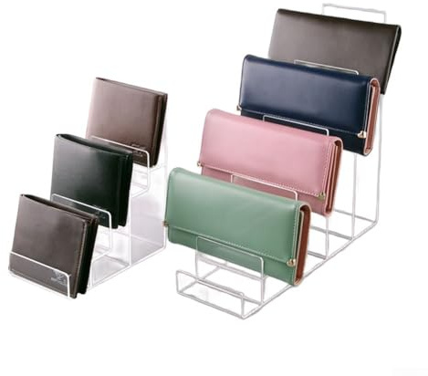 Organizador acrílico de 6 niveles para carteras, joyas, cosméticos, diseño transparente de múltiples capas para almacenamiento vertical y fácil visualización (seis capas)