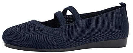 Générique Chaussures Orthopédiques Femme Été Chaussure de Marche Antidérapante Baskets Sport Confortable Legere Ballerines Décontractées Slip on Mesh Pieds Larges Barefoot sans Lacets