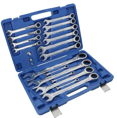AB Tools Juego de llaves de carraca grande de 8mm a 32mm en Bergen A638