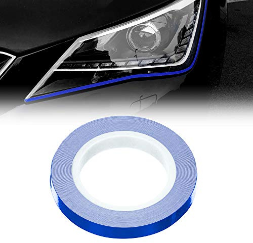 4R Quattroerre.it 10801 Selbstklebende Eyeliner Dekorstreifen für Auto Scheinwerfer, Blau, 7 mm x 3 mt