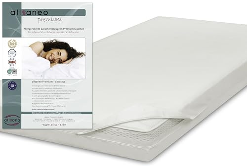 allsaneo Premium Allergiker Matratzenbezug 180x220x30 cm Überlänge | Allergie Bezug extra weich & leicht | Anti Milben Encasing | Milbenschutz | allergendichter Zwischenbezug | Hohenstein zertifiziert