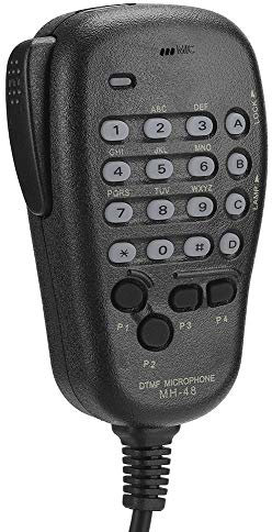 Sxhlseller Microphone à Main MH-48 - Microphone à Main Rétroéclairé DTMF 6 PIN pour Radio Station - Compatible avec FT-7800R, FT-7900R, FT-8800R, FT-8900R, etc.