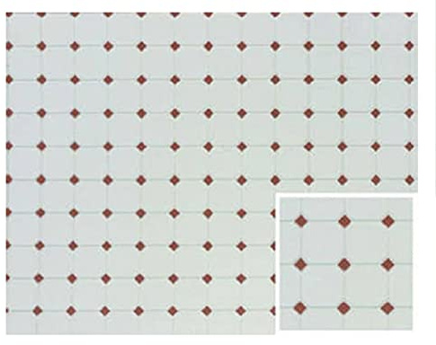 Melody Jane Dolls House Terracotta Diamond Tile Moulded Plastic Flooring Sheet1:12 Scale