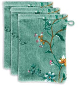 PiP Studio Waschlappen Les Fleurs Green UV UV 16x22 Set a 3