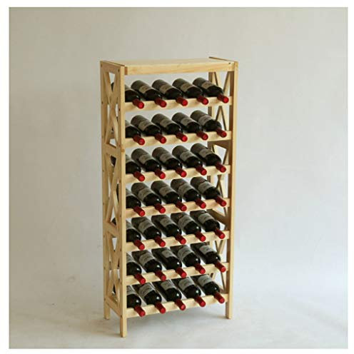 Estante para botellas de vino Estante de madera para vino, estante para botellas, estante para almacenamiento de madera, soporte para vino, de pie con estante para exhibición de barra Mueble vinoteca