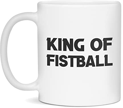 King of Fistball Ceramic Coffee Mug, 11-Ounce White