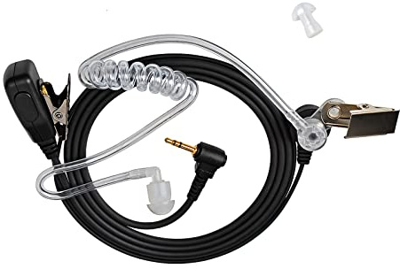 UAYESOK Sicherheitsfunk-Ohrhörer, Walkie Talkie 1-poliges 2,5-mm-Headset mit PTT-Mikrofon für Motorola Talkabout TLKR T92 H20 T82 T62 T60 T42 XT180 Cobra-Funkgerät mit verdeckter Luftakustikröhre