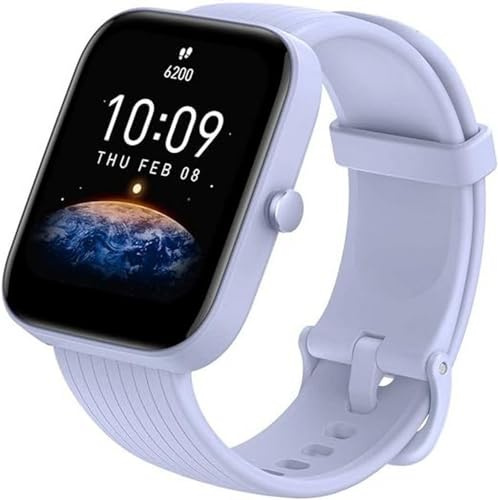 Amazfit Bip 3 SmartWatch con Pantalla a Color Grande de 1,69 50 Esferas Reloj con 60 Modos Deportivos 5 ATM Resistente 14 días Duración de la Batería con Frecuencia cardíaca Monitor de SpO2 Azul