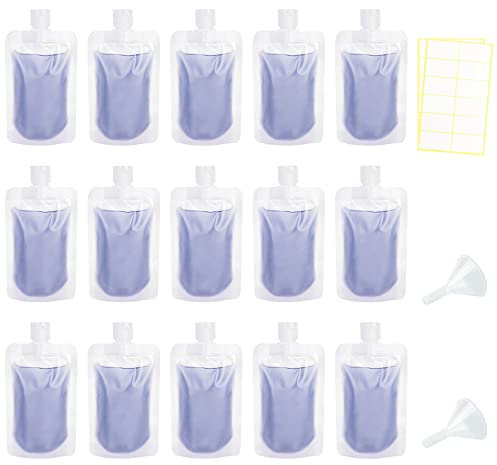 Mulaibdin 15 Piezas Botes Viaje Rellenables 100ml, Botellas de Viaje Avion, Botes para Gel y Champu, Travel Essentials, Botella a Prueba de Fugas, Kit Viaje Higiene para Artículos de Tocador