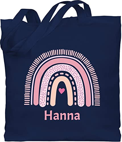 Geschenk mit Namen personalisiert by Shirtracer - Baumwolltasche - Boho - Regenbogen