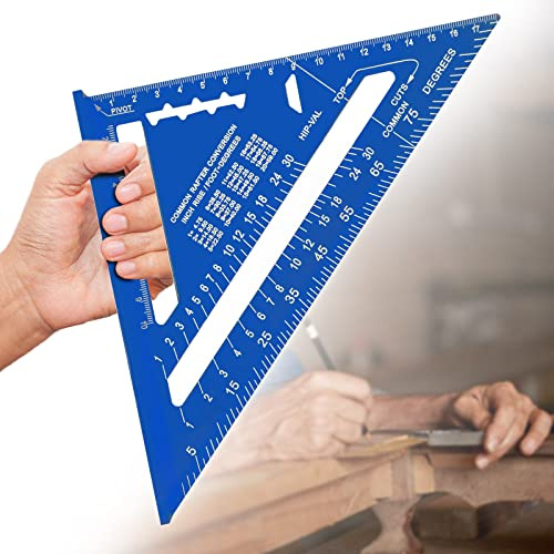 17,8 cm Schreiner, quadratisch, metrisch, verdicktes Dreieckslineal, Winkelmesser, Dachsparren, quadratisch, Layout-Werkzeug-Set für Bauarbeiter, Tischler