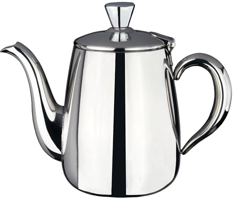 Café Olé Premium Coffee Pot, 1 Cup / 12oz / 340ml, Stainless Steel, Classic Coffee Pot Design with Mirror Finish, Perfect Pour Spout