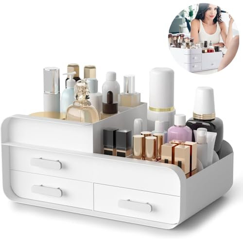 Taasmoog Kosmetik Organizer, Organizer mit Schubladen Make-up-Organizer Kosmetik Aufbewahrungsbox für Schmuck Pinsel Lippenstifte Cremes Schreibwaren