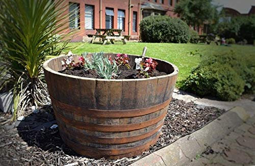 WineBoxesEtc Extra Large Oak Whisky Barrel Tub/Planter – Half Barrel Hogshead