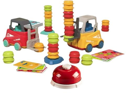 Kasmole Juguete Carretilla elevadora | Juego de clasificación de Transporte de montacargas Juego de Habilidad de emparejar Pilas - para niños Coordinación ojomano y Desarrollo cognitivo