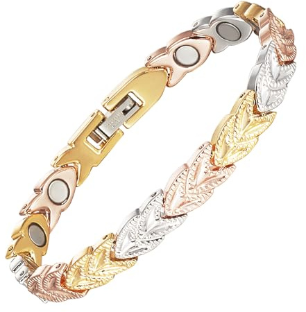 YINOX Superstarkes Magnetarmband für Damen, Edelstahl-Magnetarmband, herzförmiges Armband für Damen, mit 11 NdFeB-Magneten und hochwertiger Geschenkbox (17,5 cm)