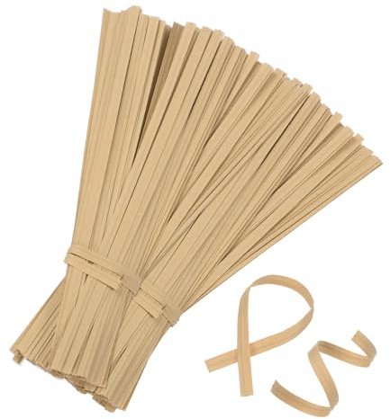 M METERXITY 2000Pack Kraft Paper Twist Ties, 6 Inch Paper Twists Tie for Christmas/Party Decor/Gift Wrapping/Cake/Pops Candy/Bakery Bags/Garden Plants, Reusable Twisty-Ties [Pure Color]