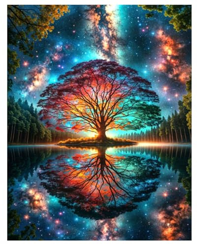 Mandun Art Baum Diamond Painting Erwachsene Baum des Lebens Diamant Painting Full DIY Diamant Kunst Malerei Stickerei Set Home Wand Dekor 30x40cm