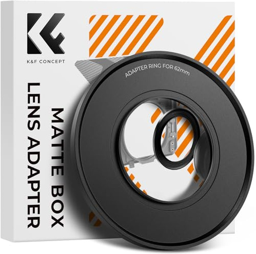 K&F Concept Objektiv Adapterringe 62mm Objektivzubehör Adapter Konverter für K&F Concept Matte Box, Premium Aluminium (Φ62mm)