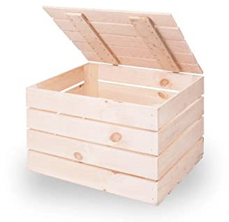 Cassette per frutta in legno naturale, 50 x 40 x 30 cm