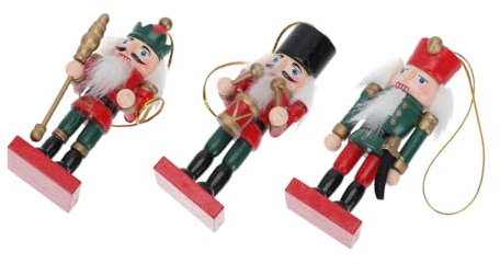 WHAMVOX 3pièces Pendentif de Noël Casse-Noisette Décoration Soldat Ornement Festif à Suspendre pour Intérieur et Fêtes de Noël