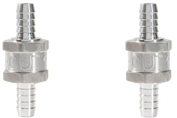 Clapet Anti-Retour Automobile 2 Pièces, Clapet Anti-Retour de Carburant en Aluminium, Haut, adapté aux Carburateurs, Empêche le Retour du Carburant, adapté à L'eau, à L'essence,
