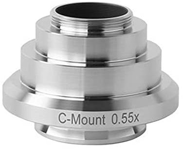 Accessori per microscopio da laboratorio 0.35X 0.55X 1X Standard Relè di Riduzione Lente Microscopio Fotocamera C-mount Adattatore for Microscopio Trinoculare(0.55X)