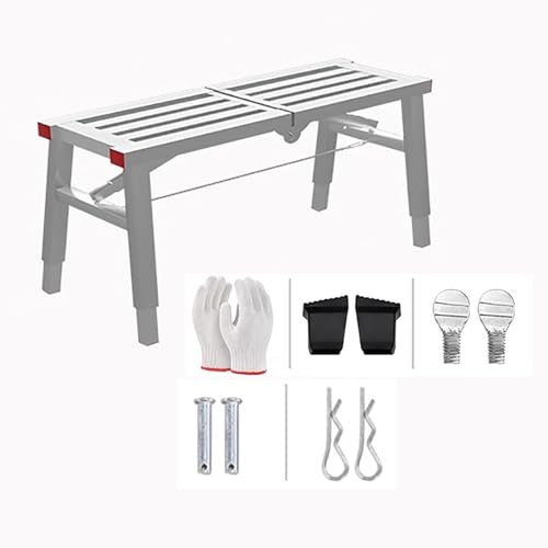 PAUUIA Piattaforma di Lavoro, ponteggio Antiscivolo, Attrezzatura di Sollevamento con Accessori, ponteggio Edile per Scale, gradini, Taglio siepi, Scale sezionali per finestre