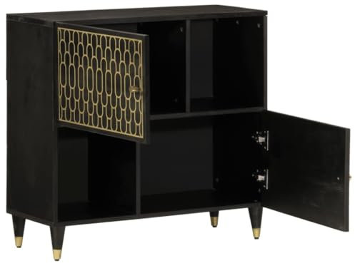 HEFZGDB Beistellschrank 80x33x75 cm Massivholz Mango Sidebord Küchenschrank Küchenschränke Vorratsschrank Küche für Speisesaal Küche Dessert Shop Café