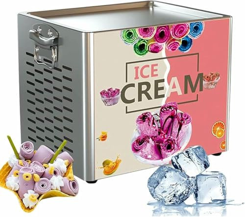 BGVYFXEZ Maker di Rulli di Gelato Elettrico, Macchina per Gelati per Yogurt Laminato Commerciale, Macchina per Crema di Yogurt per Bar, caffè, Negozi di Dessert