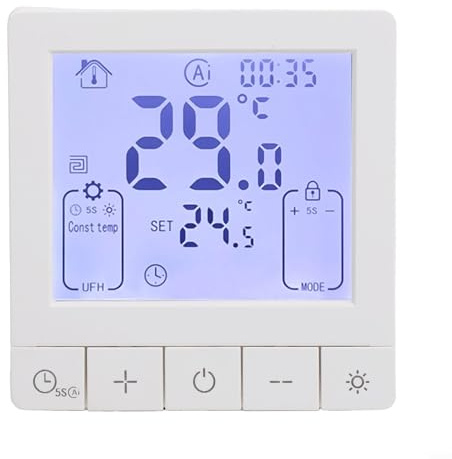 Oniissy WiFi Smart Digitales Thermostat, programmierbarer Temperaturregler mit LCD-Display für Heimheizungssystem (16 A)