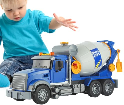 Camion Bétonnière - Camion Jouet De Construction, Et Sons, Véhicule De Développement Des Compétences Motrices Pour Les Garçons 4 À 7 Ans, Jouet Interactif, Cadeau De Noël