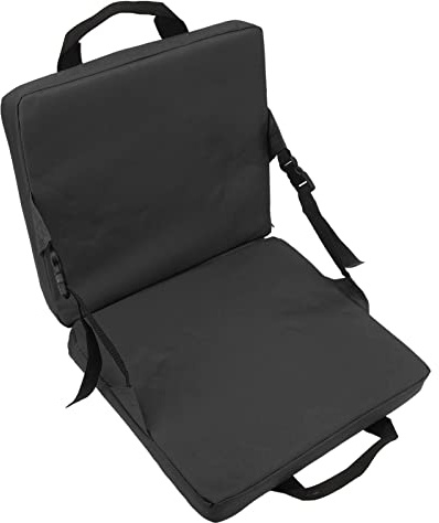Hamwesh Cojín para Asiento de Estadio, Portátil Plegable con Soporte para Respaldo, Cojín para Asiento de Grada, para Silla Plegable con Bolsillo de Almacenamiento para Estadio, Playa, Eventos Al