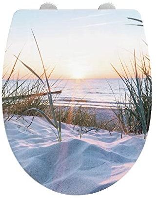 WENKO Abattant WC Original Baltic, abattant WC avec frein de chute, Duroplast, fixation inox Multicolore > 3 Couleurs