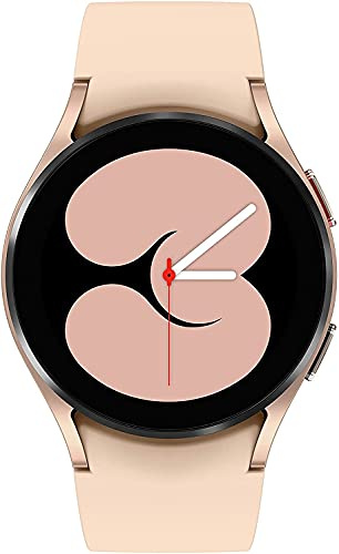 Samsung Galaxy Watch4 BT, Runde Bluetooth Smartwatch, Wear OS, dreh-Bare Lünette, Fit-nessuhr, Fitness-Tracker, 40 mm, Pink Gold (Deutche Version)